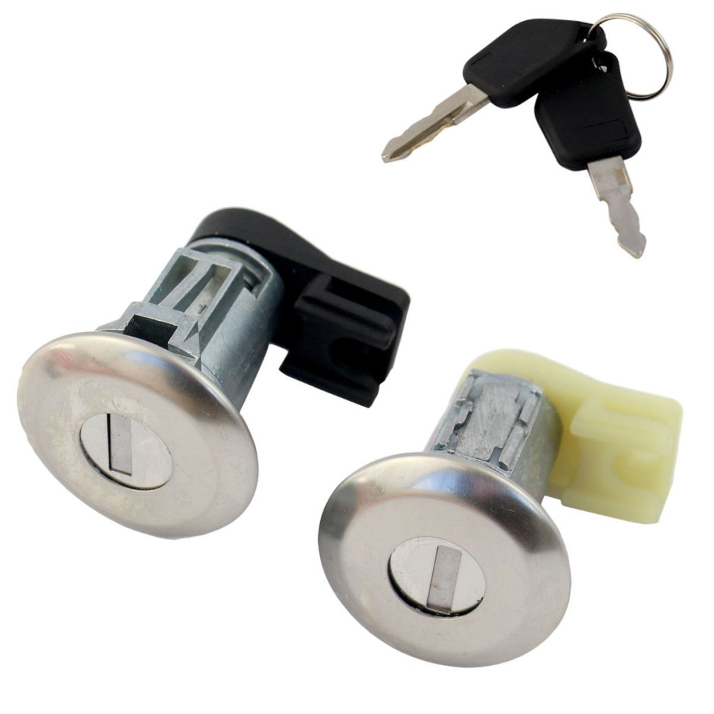 2 serrures de porte pour Peugeot 106, 205, 309 et 405 (1983-2003) avant gauche + avant droit. Vendu avec double de clés