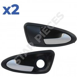 2 poignées de porte intérieures pour Seat Ibiza (2008-2017) avant gauche + avant droite (grise) 2