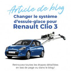 Moteur d'essuie glace avant complet pour Clio 3 (2005-2012) tringlerie + moteur d'essuie-glace 6