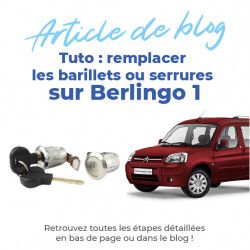 Kit de 2 barillets serrures de porte avant Citroën Berlingo 1 (1996-2008) 12