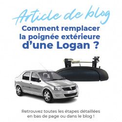 Poignée de porte extérieure pour Dacia Logan (2004-2012) avant gauche ou arrière gauche 4