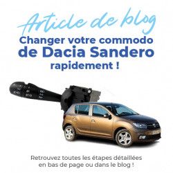 Commodo pour Dacia Sandero 1 et 2 (à partir de 2008) feux, phares, éclairage, clignotants et klaxon 5