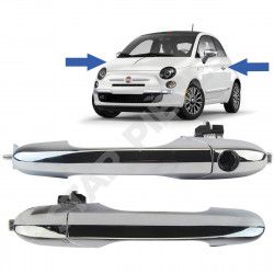 2 poignées de porte extérieure pour Fiat 500 (à partir de 2007) avant gauche + avant droite 3