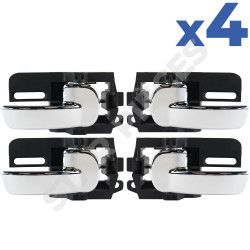4 manijas de puerta interior para Qashqai (2007-2013) delantero o trasero izquierdo y delantero o trasero derecho 2