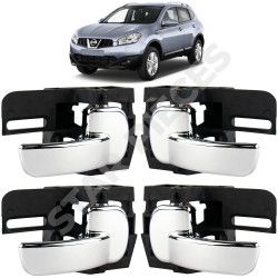 4 manijas de puerta interior para Qashqai (2007-2013) delantero o trasero izquierdo y delantero o trasero derecho 3