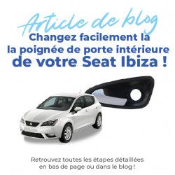 Poignée de porte intérieure pour Seat Ibiza (2008-2017) avant gauche (côté conducteur) (grise) 4