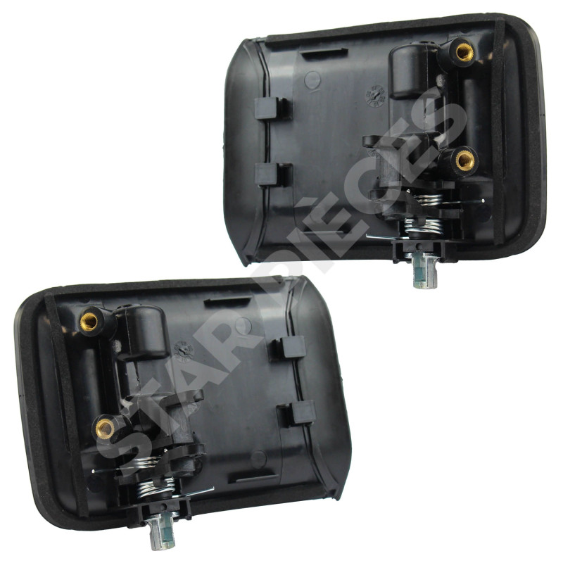 Set Di 2 Maniglie Esterne Per Porta Laterale Scorrevole - Adatte Per Citroen Berlingo 1 E Peugeot Partner 1 (1996-2008) - Colore Nero - Ricambio OEM 9101Q7 / 9101P8