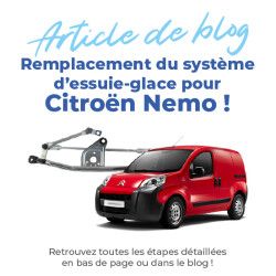 Tringlerie pour moteur d'essuie-glace avant Citroën Nemo à partir de 2007 5