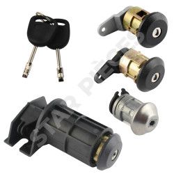 Lot de 3 serrures de porte + neiman pour Ford Escort (1989-2001) avec double de clés 3N21F22050BB 3