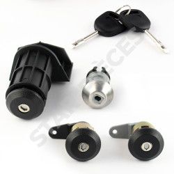 Lot de 3 serrures de porte + neiman pour Ford Fiesta (1989-2002) avec double de clés 12