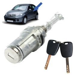 Serrure de porte pour Citroen C2 (2003-2010) avant gauche (côté conducteur) vendu avec double de clé 6