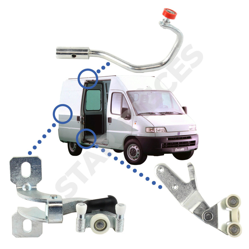 Galet Inférieur Porte Coulissante Latérale – Compatible Peugeot Boxer, Citroën Jumper, Fiat Ducato (2002-2006) – Réf. 9033S0