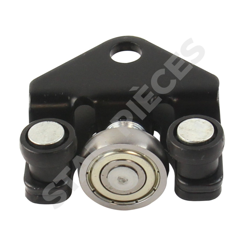 Roulette Porte Coulissante Placard Armoire Rectangle Fer Noir 30 Mm De