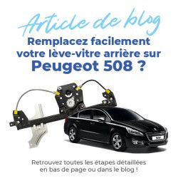 Lève vitre pour Peugeot 508 berline (2010-2018) arrière gauche (arrière du conducteur) 7