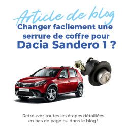 Serrure de coffre pour Dacia Sandero 1 (2008-2012) bouton fermeture de coffre - hayon arrière 8