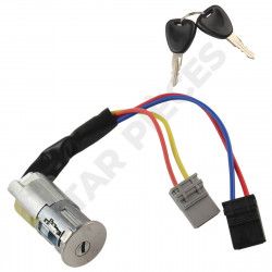 Lot de 5 serrures de porte + neiman + bouchon de réservoir pour Nissan Kubistar (2003-2009) avec double de clés 2