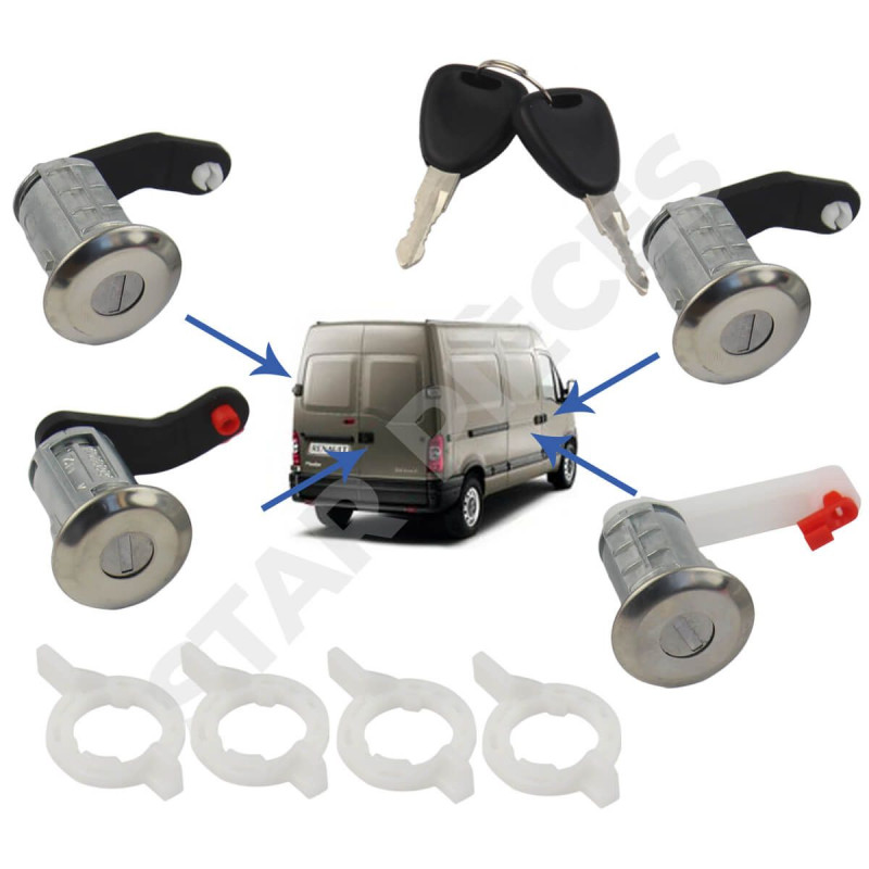 Serrure De Porte De Voiture - Compatible Renault, Opel, Nissan (Réf. OEM 256524, 7701470952)