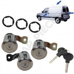 3 serrures de porte pour Berlingo 1 (1996-2008) avant gauche + droit + porte latérale ou battante 2