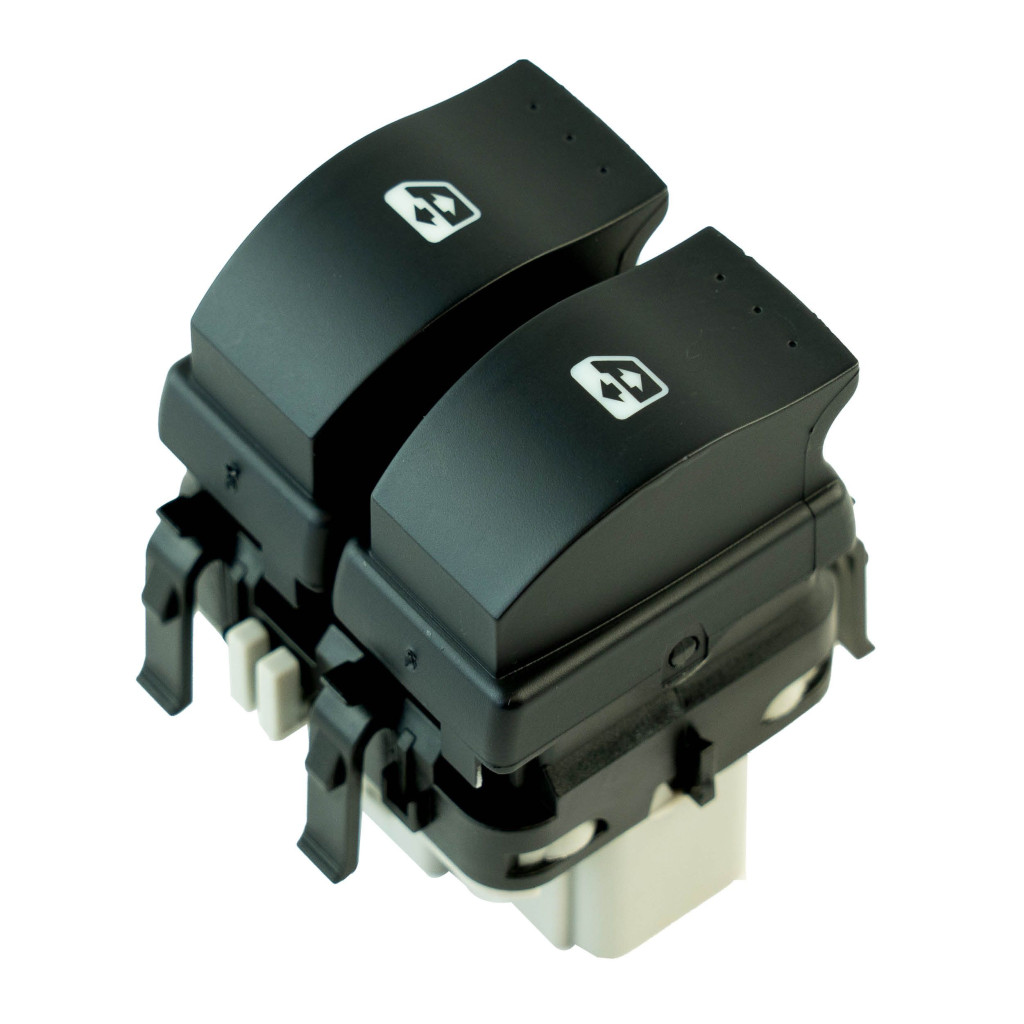 Bouton lève vitre pour Primastar, Vivaro A, Clio, Espace, Laguna, Megane, Scenic, Trafic, Velsatis (2000-2014) avant gauche