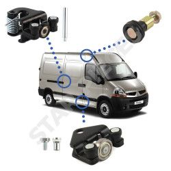 Kit roulettes de porte latérale pour Opel Movano A (1997-2010) porte coulissante droite 2