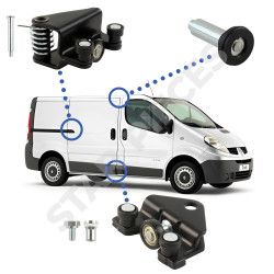 Kit roulettes de porte latérale pour Nissan Primastar (2000-2014) porte coulissante droite 2