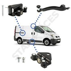 Kit roulettes de porte latérale pour Nissan Primastar (2000-2014) porte coulissante droite 2