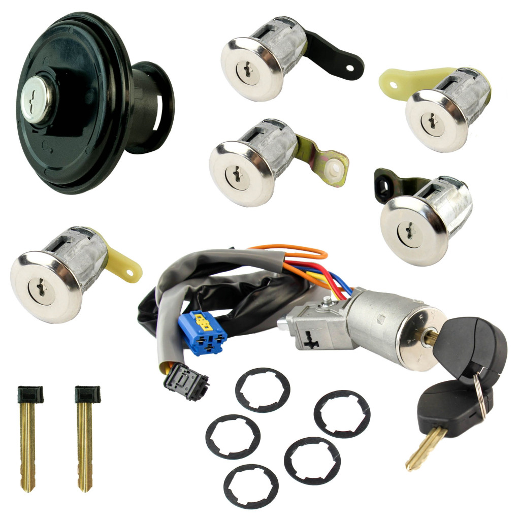 5 serrures de porte pour Berlingo 1 et Partner 1 phase 2 (2002-2008) avec neiman et bouchon de réservoir