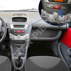 Bouton de warning pour Toyota Aygo (2005-2014) interrupteur feux de détresse 6554KW 3