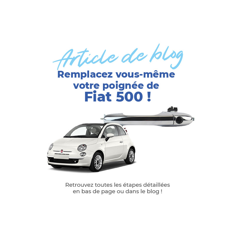 Poignée Porte Fiat 500 Poignée Porte Avant Droite Fiat 500 2007-2016 - Compatible 735485872 735592012 - Chromée Remplacement Poignée Chromée Abarth - Foto 10
