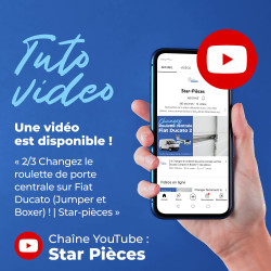 Roulette de porte latérale pour Fiat Ducato (1994-2006) galet central 9033K1, 9033E9 9