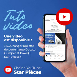 Roulette de porte latérale pour Fiat Ducato (1994-2006) galet supérieur 9033L6, 1336735080 8