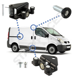 Kit roulettes de porte latérale pour Opel Vivaro A (2000-2014) porte coulissante droite 2