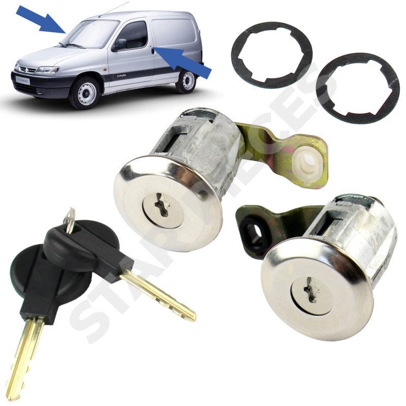 2 Serrures Barillets De Porte Citroen Berlingo Xsara Peugeot Partne 4162q4 4161h9 3701381013500