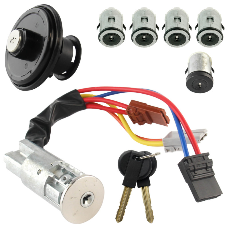 Kit Antivol Serrures 2 Clés Bouchon De Réservoir Barillets De Porte Peugeot