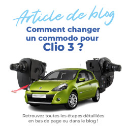 Commodo essuie-glace pour Clio 3 (2005-2012) essuie-glace et réglages radio 10