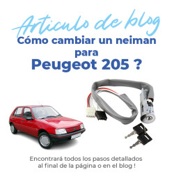 Bombín de arranque para Peugeot 205 (1983-1998) con 2 llaves 4