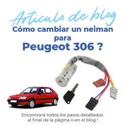 Bombín de arranque para Peugeot 306 (1993-1997) cerradura de arranque 6 cables con 2 llaves 4