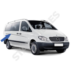 Roulette de porte latérale pour Mercedes Vito W639 (2003-2014) galet central 6397601547 3