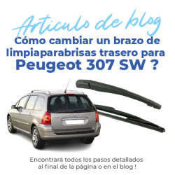 Brazo limpiaparabrisas para Peugeot 307 SW (2001-2007) con escobilla limpiaparabrisas 8