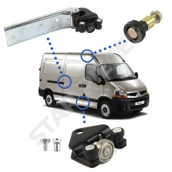 Kit roulettes de porte latérale pour Opel Movano A (1997-2010) porte coulissante droite 6