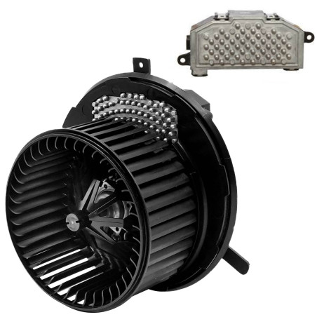 Pulseur d'air avec résistance de chauffage pour Volkswagen Golf Plus | 1K1820015F, 3C0907521D, 3C1820015 | Star-Pièces