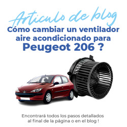Ventilador aire acondicionado para Peugeot 206 (1998-2013) con resistencia 6441K0 6441AG 6441N9 1