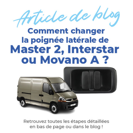 Poignée De Porte Coulissante Extérieure Droite Pour Renault Master 1997-2010, Movano, Interstar - Références 8200856290, 7700352420