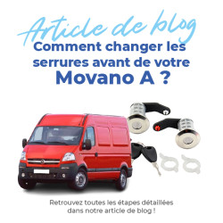 2 serrures de porte pour Opel Movano A (1998-2010) vendu avec double de clés 7701470944, 7701470952 4
