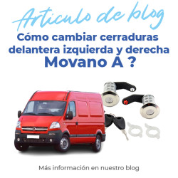 2 cerraduras de puerta para Opel Movano A (1998-2010) bombillo se vende con 2 llaves 4