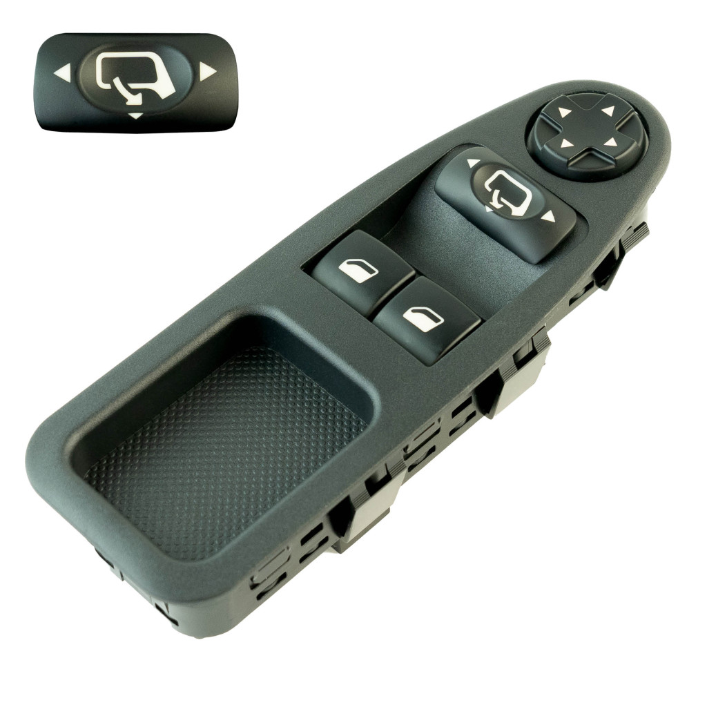 Commande lève-vitre pour Peugeot Expert 2 (avant gauche) (avec rétroviseurs rabattables) | 6554ZJ | Star-Pièces