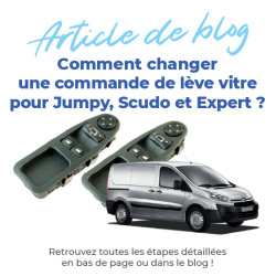 Commande lève vitre pour Citroen Jumpy 2 (2007-2018) avant gauche (côté conducteur) avec rétroviseurs rabattables 6554ZJ 9