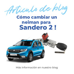 Bombín de arranque para Dacia Sandero 2 (2012-2017) con 2 llaves 1