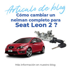 Bombín de arranque para Seat Leon (2005-2012) con cilindro, contactor y llaves codificables 10