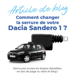 Serrure de porte pour Dacia Sandero 1 (2007-2012) centralisation de porte avant arrière et coffre 7701039565, 7701038652 9